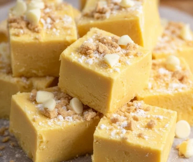 Delicious homemade banana fudge with chocolate and banana slices