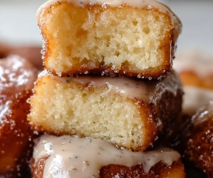 Delicious brown butter maple donut bars on a plate