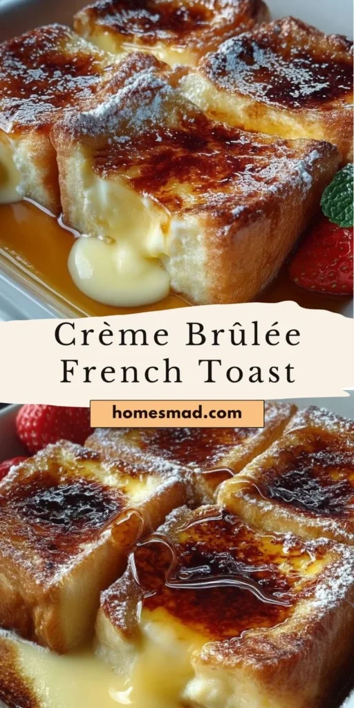 Delicious Burnt Cream French Toast served with fresh berries and syrup.
