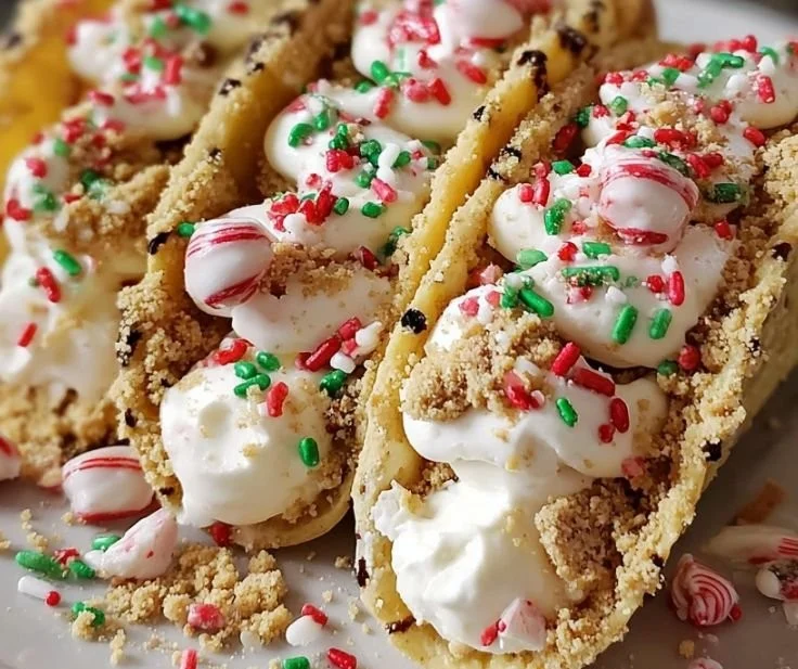Delicious Christmas Cheesecake Tacos for festive celebrations