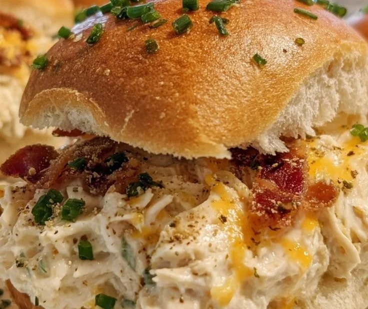 Delicious crack chicken sandwich with creamy sauce and fresh toppings