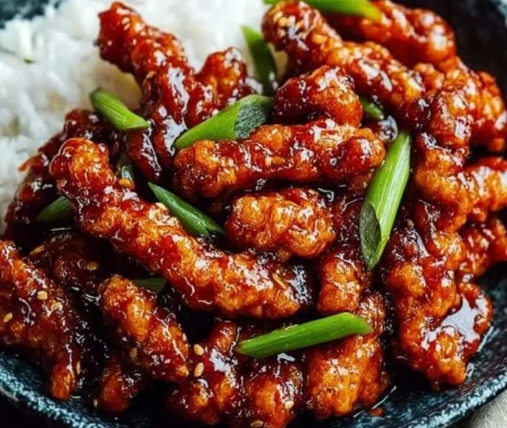 Indo-Chinese Dragon Chicken dish with vibrant colors and spices