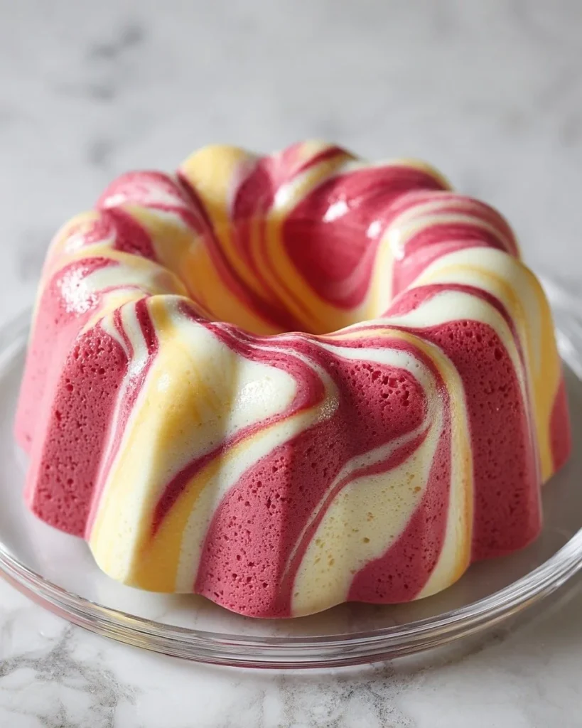 Moist strawberry milkshake pound cake with fresh strawberries and cream