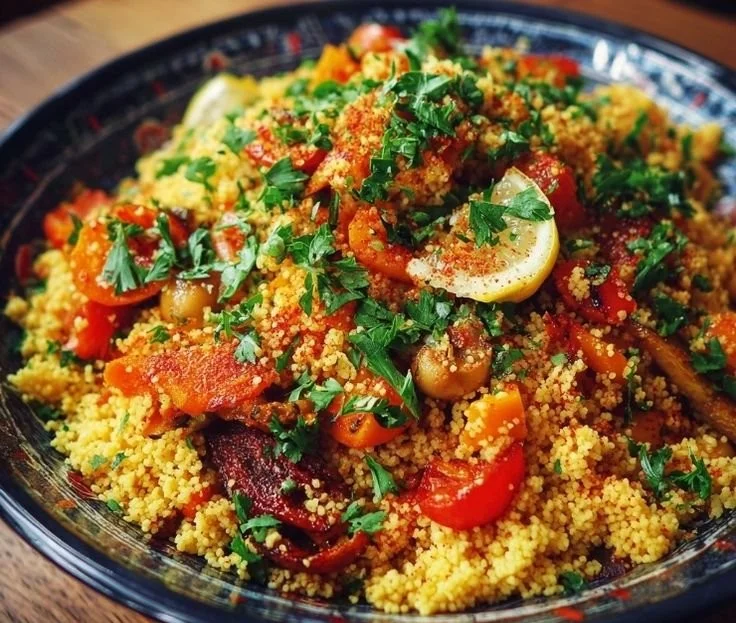 Quick 20-minute couscous recipe with vegetables and herbs