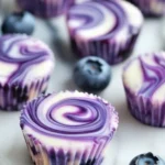 Blueberry swirl yogurt bites for a tasty and nutritious snack.