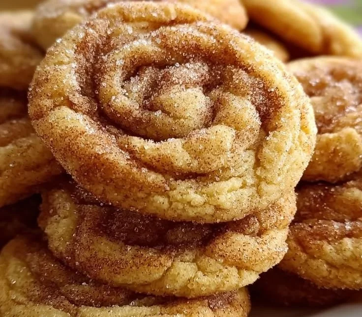 Buttery brown sugar cinnamon cookies arranged on a cooling rack.