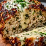 Juicy garlic parmesan chicken seasoned to perfection and ready to serve.