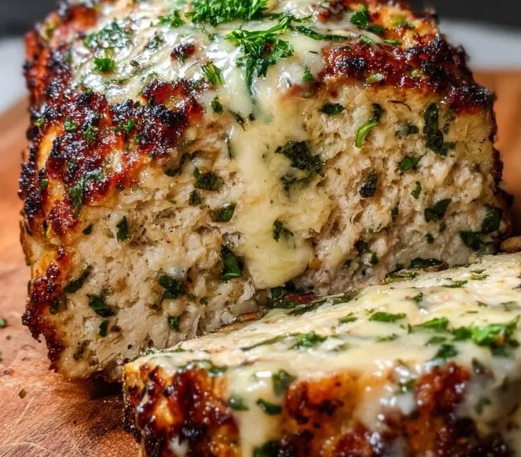 Juicy garlic parmesan chicken seasoned to perfection and ready to serve.