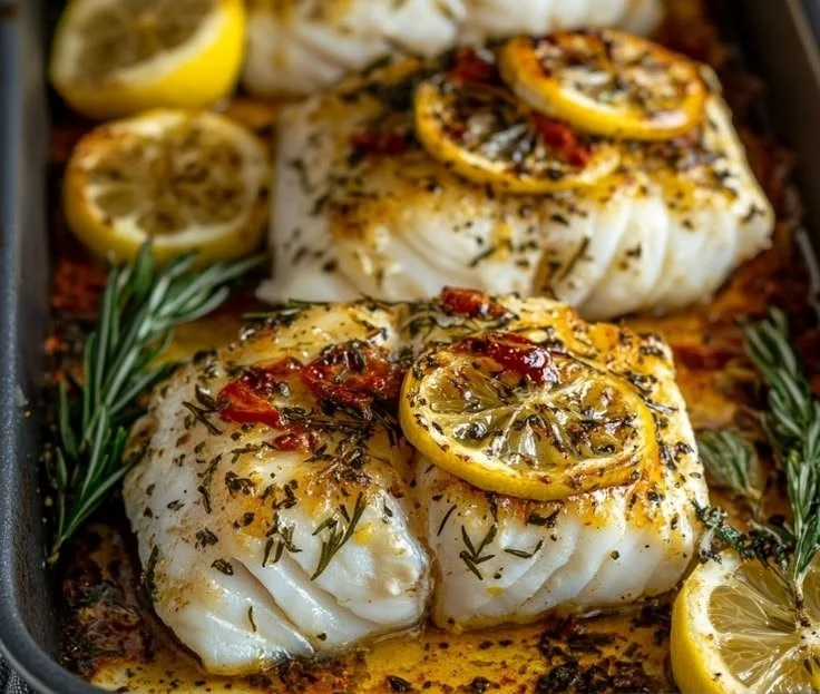 Mediterranean Baked Cod, an easy and gourmet fish recipe