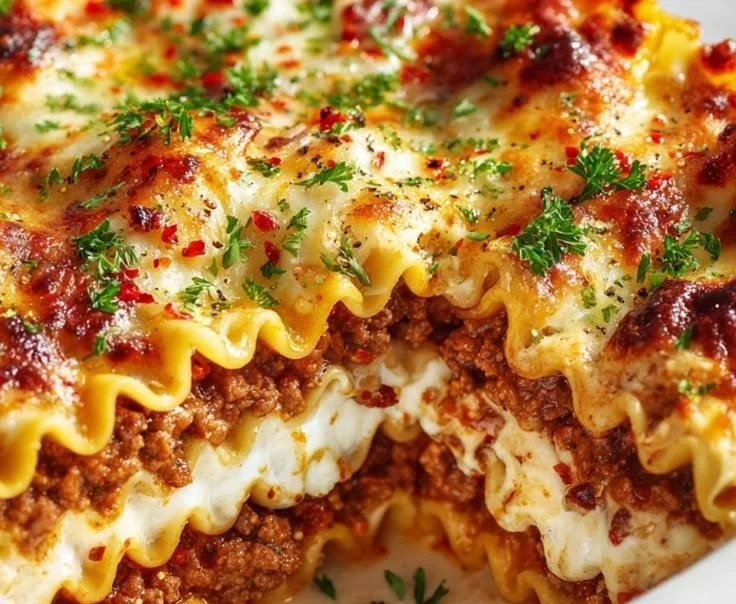 Delicious Million Dollar Italian Lasagna with layers of pasta, sauce, and cheese.