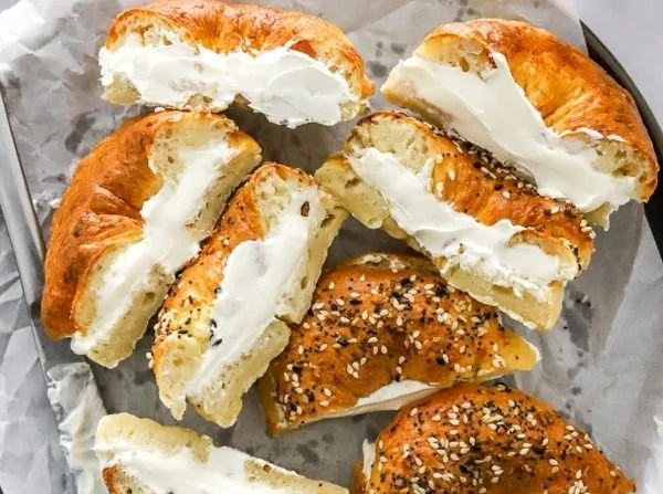 Protein-packed air fryer bagels ready to serve, crispy and delicious.