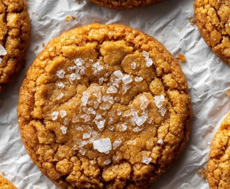 Deliciously chewy and glossy salted honey cookies with caramelized edges