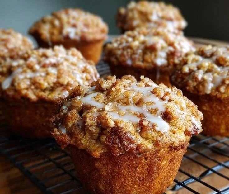 Delicious zucchini coffee cake muffins ready to be served
