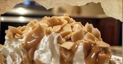 Creamy butterscotch pudding topped with crushed graham crackers