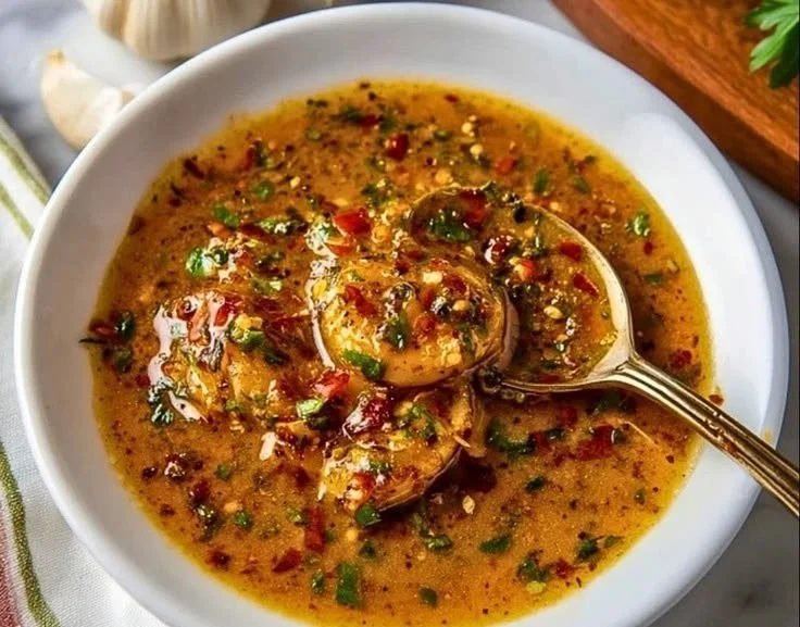 Cajun Garlic Butter Sauce drizzled over shrimp