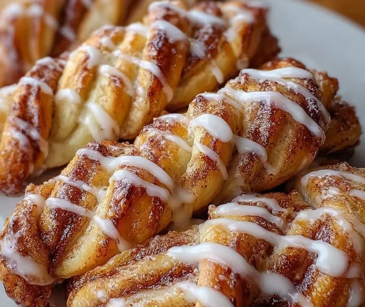 Homemade Cinnamon Roll Breadtwists fresh out of the oven