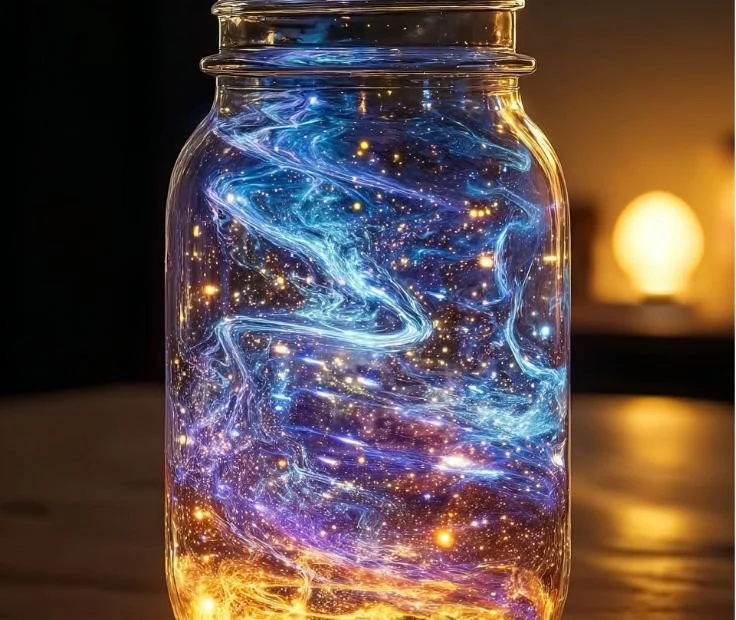 DIY Galaxy Calm Jar for effective stress relief and relaxation