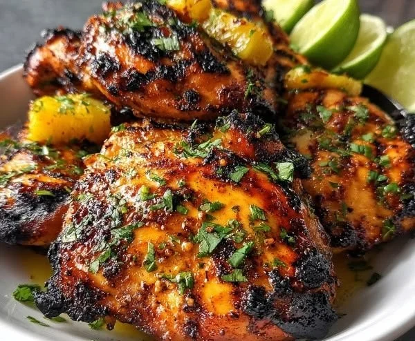 Key West grilled chicken marinated in tropical citrus for a flavorful dish