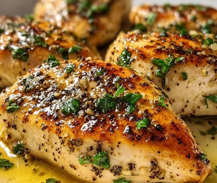 Oven-Baked Greek Yogurt Chicken ready to serve on a plate