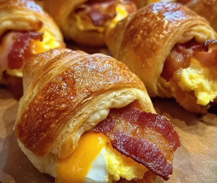 Freshly baked Pillsbury Crescent Rolls ready for breakfast.