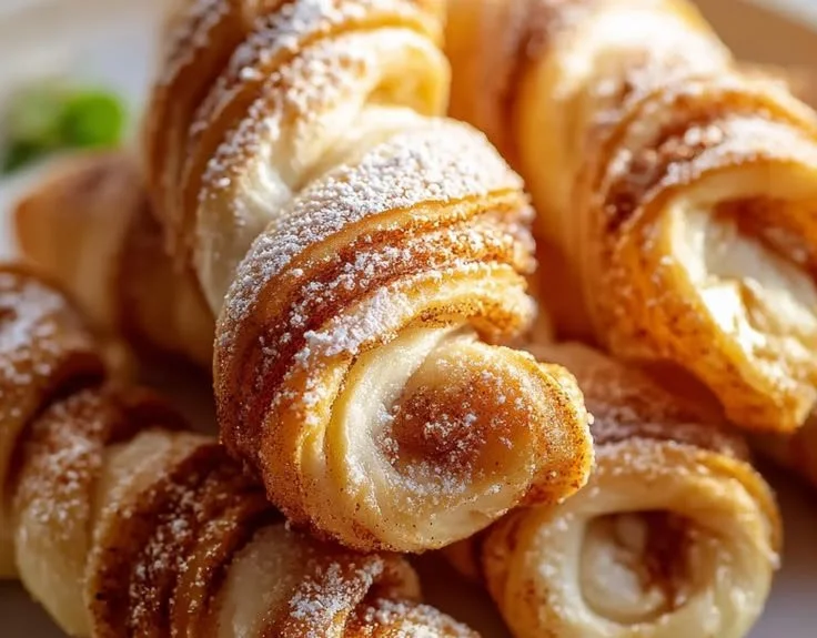 Homemade sweet cinnamon twists fresh out of the oven