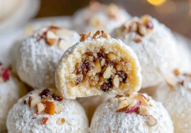 A platter of traditional Italian Christmas cookies decorated for the holiday season.