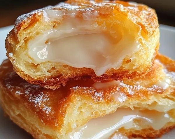 Delicious French Crullers glazed with sugar, showcasing their light and airy texture.