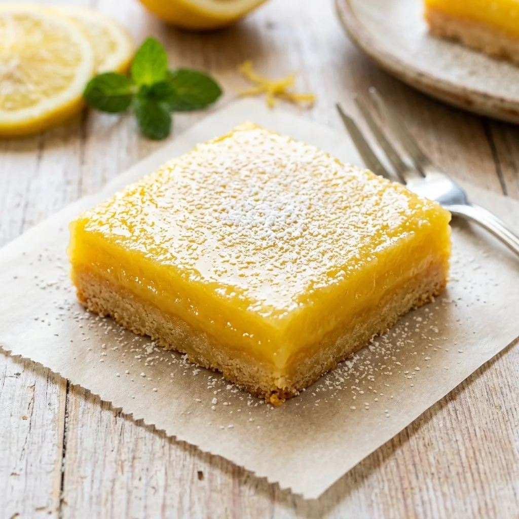 Delicious lemon bars with a buttery crust and tangy lemon filling