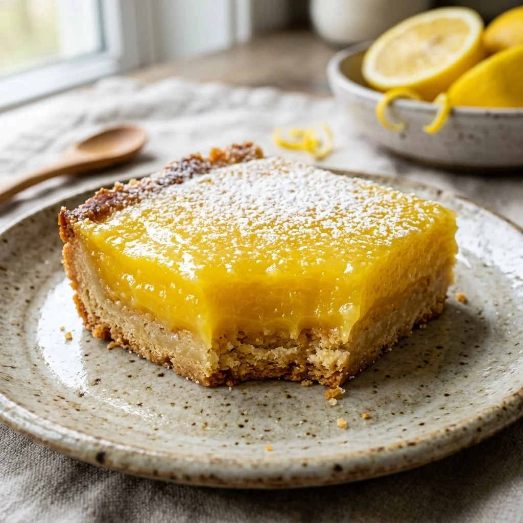 Old Fashioned Lemon Bars with a zesty lemon filling and buttery crust