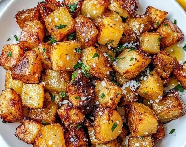 Sea Salted Chopped Potatoes served as a flavorful side dish