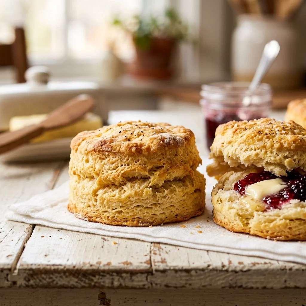 Flaky Southern biscuits fresh out of the oven