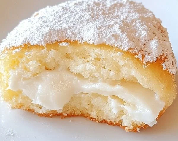Fluffy vanilla donuts with a light texture and icing topping