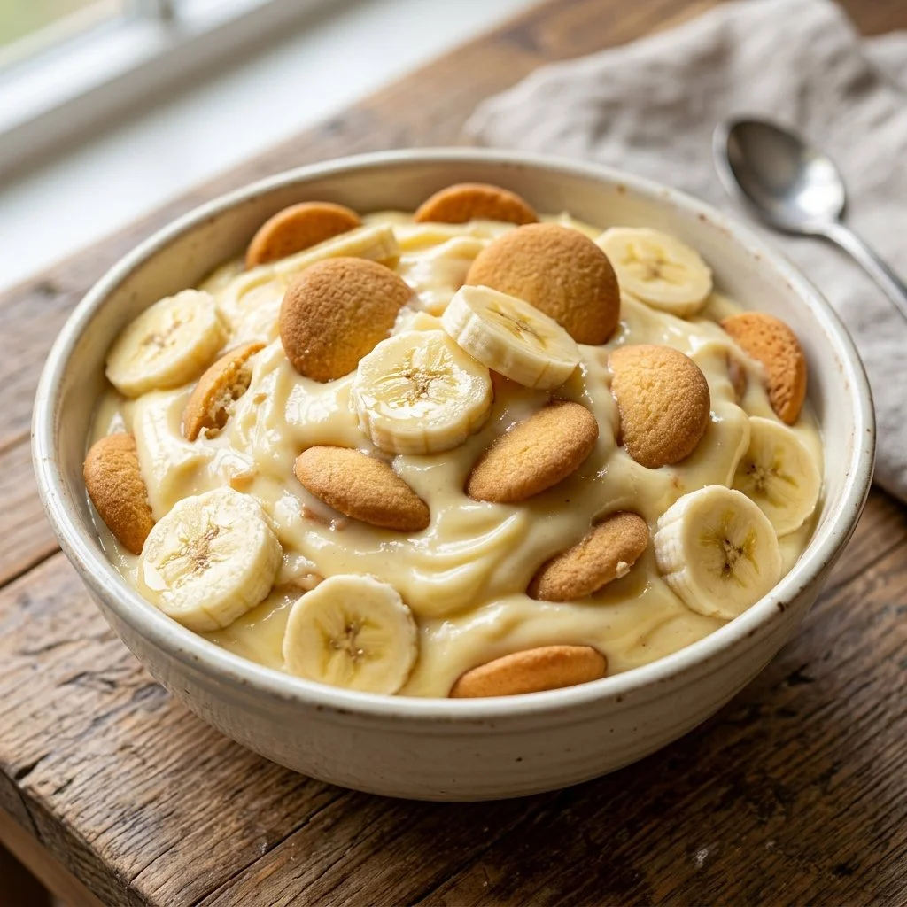 Delicious Magnolia Bakery pudding served in a stylish dessert cup